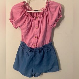 Romper with denim bottoms size 4t